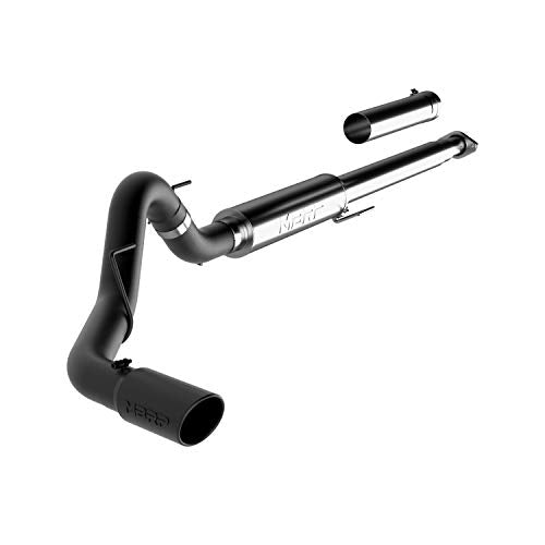 MBRP S5259BLK Black 4" Single Cat Back - color: Black Coated