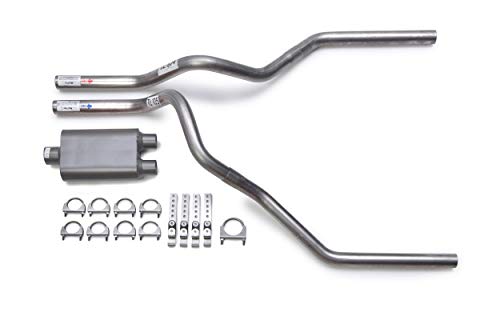 Flowsound 2-Chamber Mandrel-Bent Dual Truck Exhaust Kit without Tips - color: No Tip