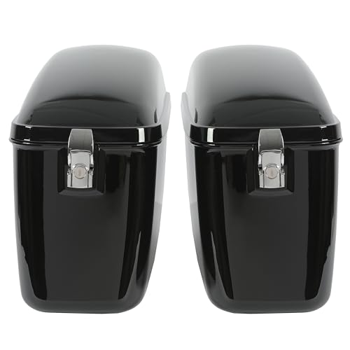 Vivid 60L Hard Saddle Bag Trunk W/brackets Compatible with Harley Honda