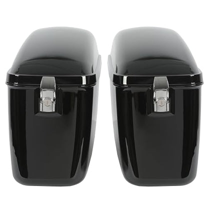 Vivid 60L Hard Saddle Bag Trunk W/brackets Compatible with Harley Honda