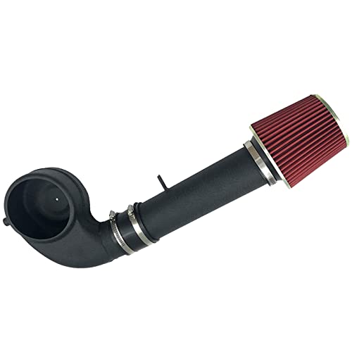 3.5-Inch Cold Air Intake Kit with Filter 1988-1995 Compatible for Chevrolet GMC C/K/R/V C1500 C2500 C3500 K1500 K2500 K3500 for Suburban 1500 2500 4.3L V6 5.0L 5.7L V8 (Black Tube & Red FIlter) - style: Black Tube & Red FIlter