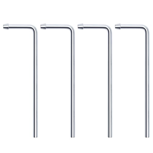 Universal Stainless Steel Exhaust Hanger Rod Weld on-9.5"Long 90 Degree Bent(4 PACK) - size: 4 PCS