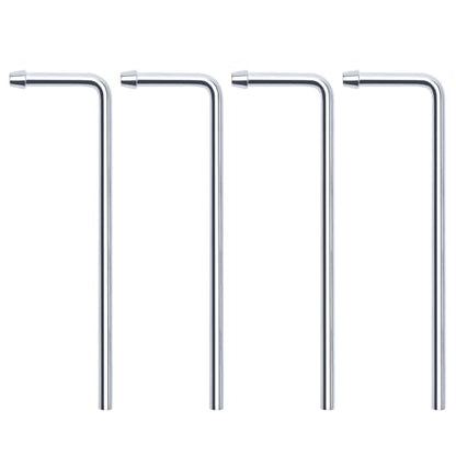 Universal Stainless Steel Exhaust Hanger Rod Weld on-9.5"Long 90 Degree Bent(4 PACK) - size: 4 PCS