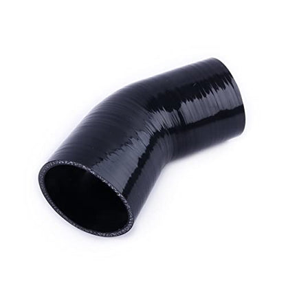 45 Degree ID 2.5"(63mm) Elbow Silicone Hose Intake Intercooler Coupler 2 1/2" inch Pipe,Length 102mm One Leg,4-Ply Thickness 5.4 mm - size: 45ID63(2.5")