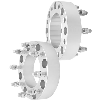 IRONTEK 8x180mm Wheel Spacers Compatible for Chevrolet Silverado 1500 2500 3500, for Chevrolet Suburban 2500; for GMC Savana 3500, Sierra, 8x6.5 2 inch Thread Pitch M14x1.5 Hub Bore 126.15mm 2PCS - size: 8x180-2PCS