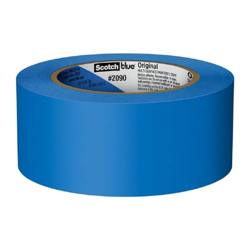 ScotchBlue Original Multi-Surface Painters Tape, 2 Inch Wide (1.88 in. x 60 Yds), 1 Roll Blue Paint Tape Protects Surfaces & Removes Easily, Masking Tape for Indoor and Outdoor Use (2090-48NC) - style: 1 roll