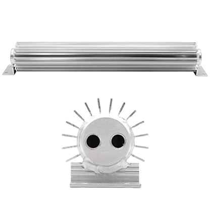 Universal 18" Dual Pass Aluminum Finned Transmission Oil Cooler - size: 18" Oil Cooler