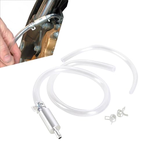 1 PC Car Brake Exhaust Hose, Hydraulic Brake Bleeder Tool One-way Check Valve Suction Pipe, Auto Brake Hydraulic Safety System Accessories, Compatible with Most Cars, Motorcycles (White)