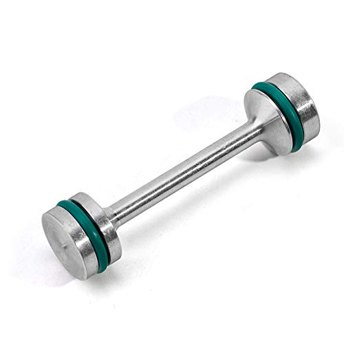 3mirrors UPGRADE Billet Aluminum Oil Diverter Barbell w/DOUBLE O-rings, Oil Tube Hold Down, Front Gallery Plug Compatible with GM LS Engines, Better Sealing
