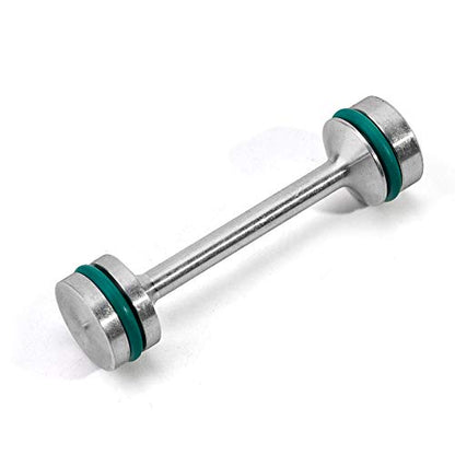 3mirrors UPGRADE Billet Aluminum Oil Diverter Barbell w/DOUBLE O-rings, Oil Tube Hold Down, Front Gallery Plug Compatible with GM LS Engines, Better Sealing