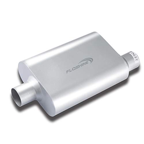 Universal Mufflers Dual Chamber 2.5" offset inlet (ID) 2.5" center outlet (ID) Performance Automotive Muffler Exhaust FH42541 - size: 2.5"