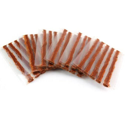 Chrov 100pcs Tire Plugs, Rubber Tire Repair Plugs for Tubeless Off-Road Tires Car, ATV, UTV, Wheelbarrow 4" x1/4", Brown