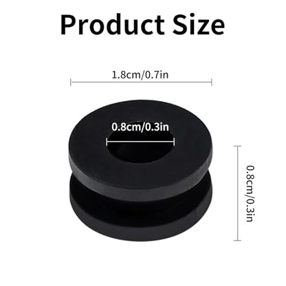 M6 Rubber Grommets Kit for Motorcycle Fairing, 20PCS Rubber Grommet Bushings Compatible with Yamaha Honda Kawasaki Suzuki, ATV Body Panel & Cowling Mount Replacement