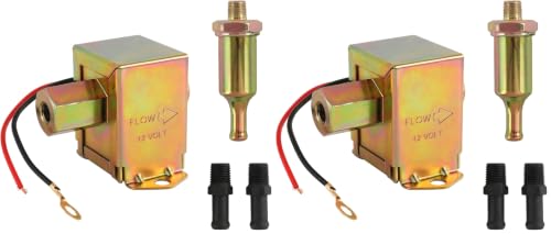 12V Universal Electric Fuel Pump EP014 For Metal Solid Diesel or Petro 4-6 PSI EP-014 (Pack of 2) - size: EP014 (4-6 PSI) (Pack of 2)