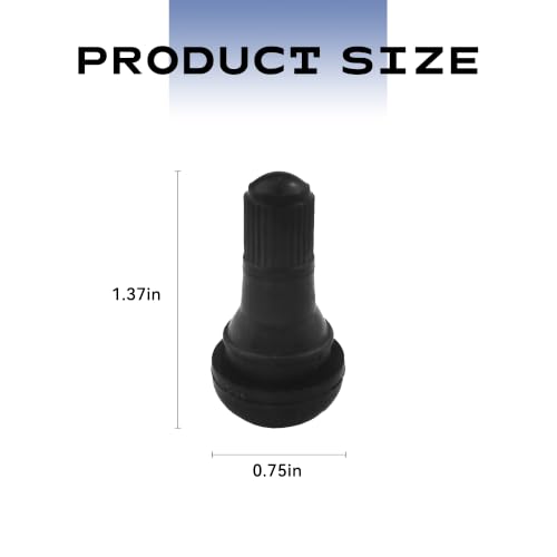 8PCS TR412 Tubeless Tire Valve Stems, Sturdy Rubber Snap-in Automotive Valve Stem Kit for 0.453 inches 11.5mm Rim Holes,Fits Select Cars, Trucks, Trailers, ATV Tires (TR413) - size: TR413