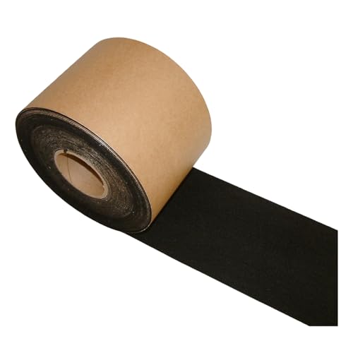 FindTape Polyester 1mm Felt Tape – 6 in. x 75 ft. Felt Strips with Adhesive Backing and Furniture Strips, Great for Arts and Crafts, Classrooms, and Protecting Furniture (Black) - size: 6 in x 75 ft