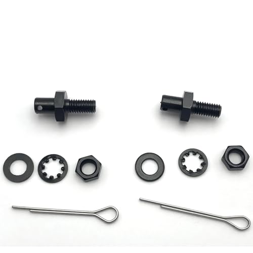 Throttle Cable Adapter Stud Kit with Bracket & Ends #8009 | Compatible with 1977+ Chevrolet (Includes Nut, Washers, Cotter Pin) - color: Black 2 pack
