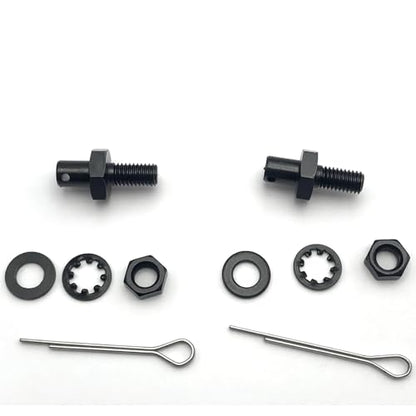 Throttle Cable Adapter Stud Kit with Bracket & Ends #8009 | Compatible with 1977+ Chevrolet (Includes Nut, Washers, Cotter Pin) - color: Black 2 pack