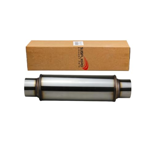 Exhaust Resonator, Straight Gasflow Design, Quiet and Deep Sound Muffler, Made of 100% Stainless (2.25X10/14) - size: 2.25X10/14