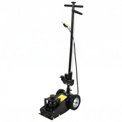 GarveeTech 30 Ton Air Hydraulic Floor Jack for Heavy Duty Trucks & Tractors – Low Profile (9"-17.7"), 4 Adapters, 46" Adjustable Handle – 66,000 Lbs Capacity - color: 30 Black