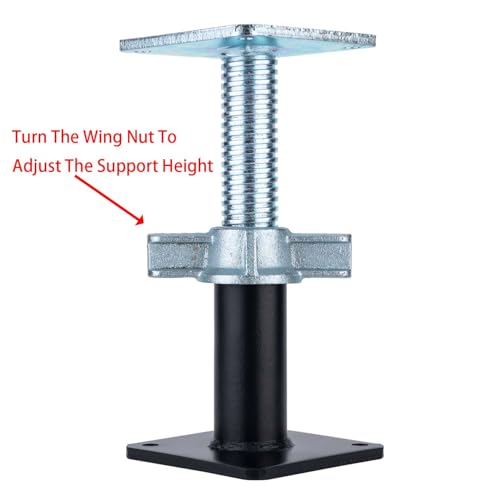 2 Pack Adjustable Support Jack Lightweight Steel Bracing and Jack Posts - 6.5" - 10" Adjustment Range Adjustable Jack for Temporary Support Suitable for Small Space, Underpasses, Attics, Decks - size: 6.5-10