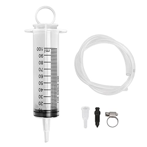 Shanrya Brake Oil Bleed Kit, Bleeder Tool, Motorcycle Hydraulic Disc Brake Bleed Kit 100ML Syringe Universal 50cm Hose Brake Oil Shanrya3lTv Shanrya3lTv