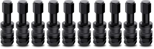 CKAuto 5 Pcs VS43/TR43E Tubeless Metal Clamp-in Valve Stems, Black Finish (Pack of 2) - size: 5 (Pack of 2)