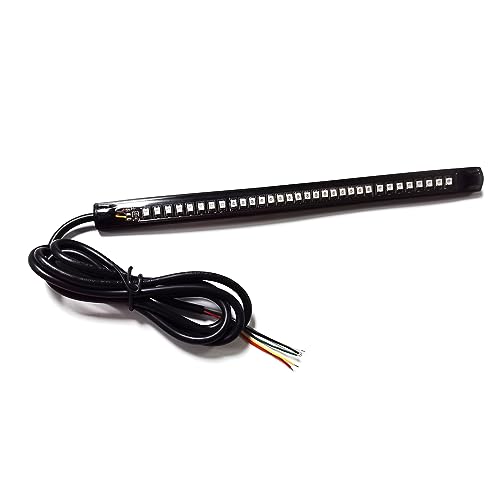 Motorcycle LED Turn Signal Tail Brake Stop Integrated Light 8" Rear LED Motorcycle Taillight License Plate Light Strip for Bike ATV SUV