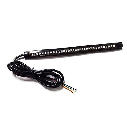Motorcycle LED Turn Signal Tail Brake Stop Integrated Light 8" Rear LED Motorcycle Taillight License Plate Light Strip for Bike ATV SUV