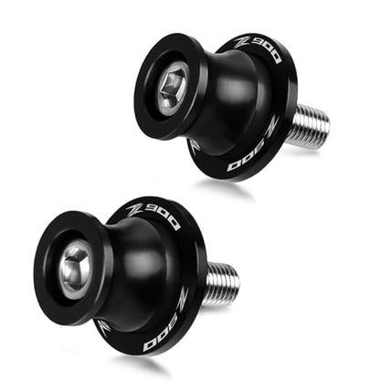 2pcs M8 Z900 Swingarm Spools,Swingarm Spools Sliders CNC Swing Arm Stand Screw Compatible With Z900 2000-2025(Black) - color: Swingarm Sliders-black