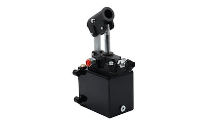Spare Parts Holland - Single Acting Hydraulic Piston Hand Pump with Release Knob, Hand Operated Hydraulic Pump 3/8" NPTF Ports (2.7 CID 1 Qrt Tank (0.27 Gal) - size: 2.7 CID 1 Qrt. tank (0.27 Gal)