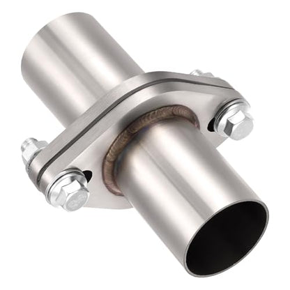 EVIL ENERGY 2 Bolt Exhaust Flange Repair Piping Kit, 304 Stainless Steel Exhaust Flange and Gasket Set with Bolts and Nuts, Universal Flange Replacement Kit for Quick Fix Repair (1.75") - size: 1.75"