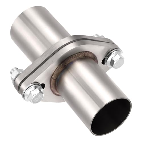 EVIL ENERGY 2 Bolt Exhaust Flange Repair Piping Kit, 304 Stainless Steel Exhaust Flange and Gasket Set with Bolts and Nuts, Universal Flange Replacement Kit for Quick Fix Repair (1.75") - size: 1.75"