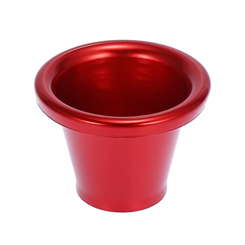 X AUTOHAUX 2inch Aluminum Alloy Bellmouth Velocity Stack Adapter Car Modified Turbo Air Intake Horn Air Inlet Decorative Cover Red - color: Red