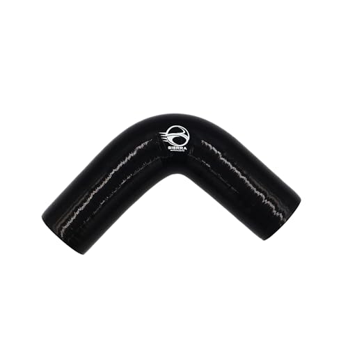 1.5 Inch / 38mm 90 Degree Silicone Elbow Hose – Extended Leg Design, True 102mm Length, 5.5mm Thickness – High Temp 4-Ply Black Coupler for Turbo, Intake, Radiator Pipe - size: 1.5 Inch / 38mm