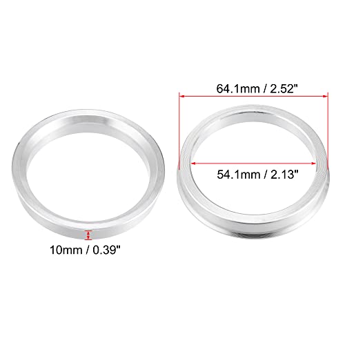 X AUTOHAUX 4pcs OD 64.1mm to ID 54.1mm Aluminum Alloy Car Auto Hub Centric Rings Wheel Bore Center Spacer Replacement - size: 64.1mm-54.1mm