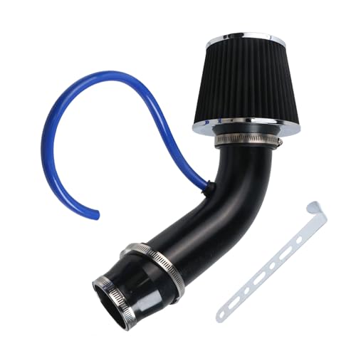 Modengzhe Cool Air Intake Kit, 3" Universal Induction Flow Tube Kit, Black - color: Black