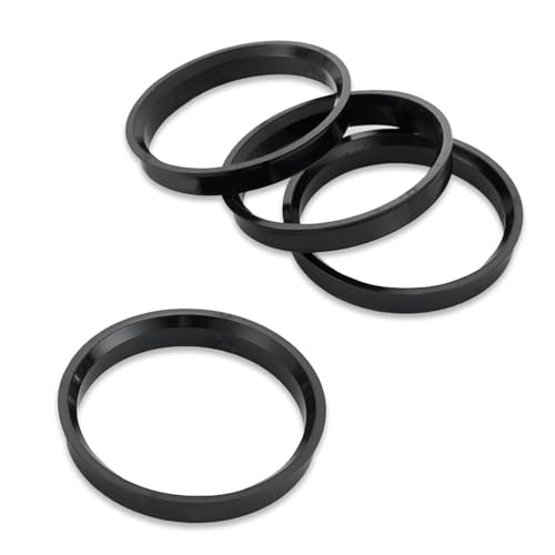 4 Pack Car Hub Reducing Ring Shaft, 73.1mm-60.1mm Design, Durable Vehicle Hub Center Ring Replacement, Compatible with Most Small Passenger Cars (Black)