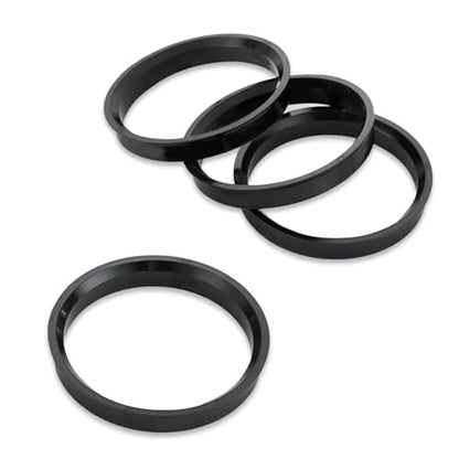 4 Pack Car Hub Reducing Ring Shaft, 73.1mm-60.1mm Design, Durable Vehicle Hub Center Ring Replacement, Compatible with Most Small Passenger Cars (Black)