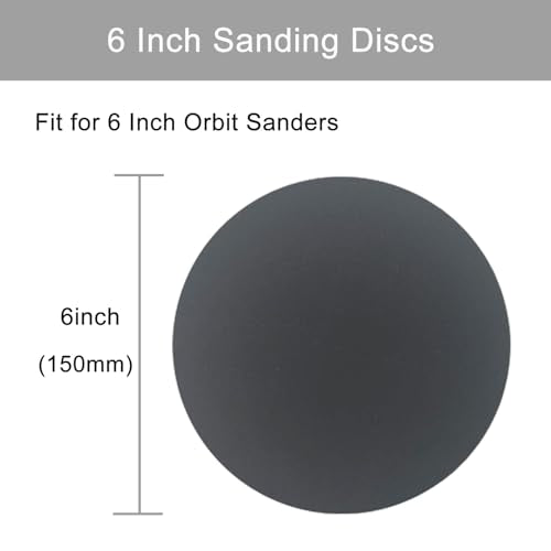 6 Inch 50 Pcs Wet Dry Hook and Loop Sanding Discs, No Hole, 600 Grit - style: Grit 600
