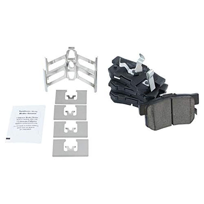 TRQ Rear Ceramic Brake Pad & Premium G-Coated Rotor Kit - style: BKA11331
