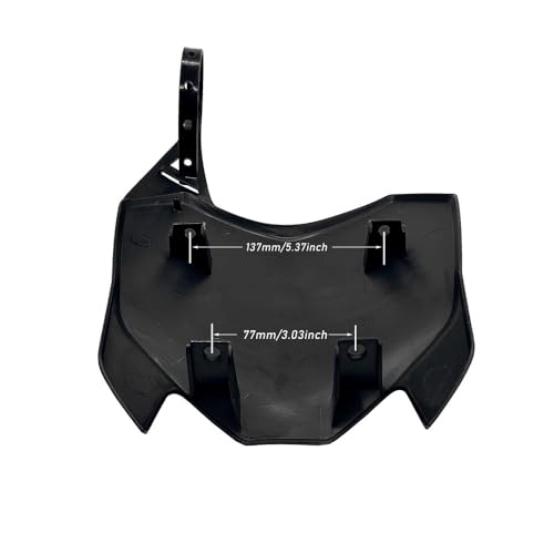 CRF110 Front Number Plate, Plastic Fender Replacement for CRF 110 CRF110F Pit Bike Dirt Bike Front Plastic Body Kit Fender (Black) - color: black