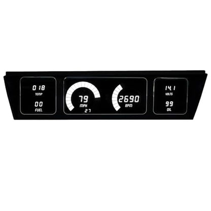 Intellitronix LED Digital Replacement Gauge Panel for 1977-1990 Chevrolet Impala & Caprice - Complete Dash Cluster Upgrade with Speedometer, Tachometer & Sending Units (White) - color: White
