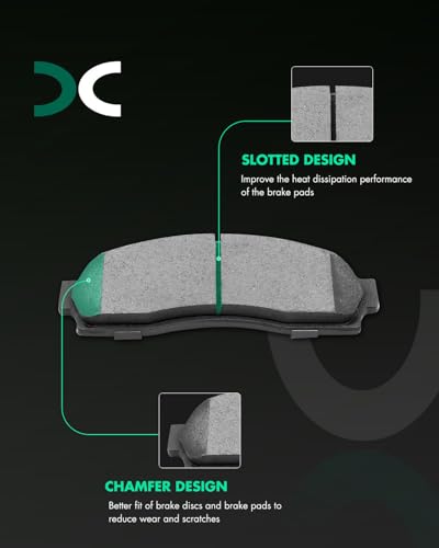 Ceramic Brake Pads Kits,SCITOO Brakes Pads Set For Ford For Explorer 02-05 - size: Front D833 & Rear D881