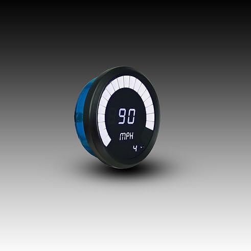 Intellitronix Speedometer Bargraph Memory Programmable Black Bezel M9222W (White) - color: White