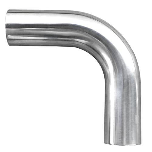 4" (102mm) OD 90 Degree Aluminum Elbow Pipe Intercooler Pipe Air Intake Tube, 1.5D Radius, Aluminum Alloy Tube High polished - color: 90 Degree, size: OD 4" (102mm)