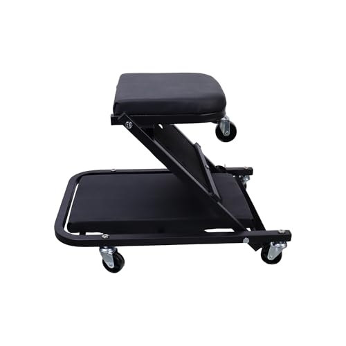 Mechanic Creeper Foldable Z Creeper 2-in-1, Black, 40" - color: Black, size: 40"