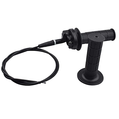 Twist Throttle Accelerator Handle Grips and Cable Set for 7/8" 50cc 150cc 250cc Mini Bike ATV Quad Pit Bike Dirtbike (22mm) - size: Straight Cable