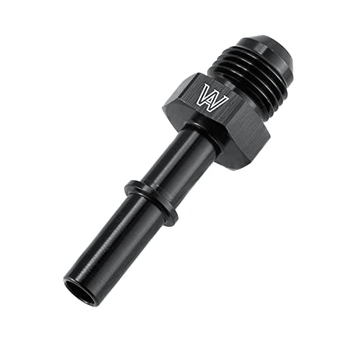 Quick Connect Male 5/16 Fuel Rail Hose to 6AN Adapter Fitting LS LS1 LS3 GM T-6061 Aluminum Black