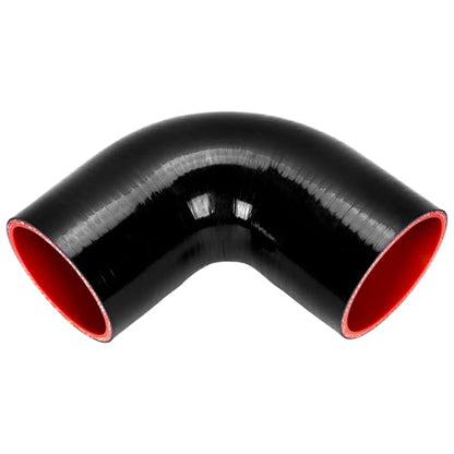 KUAFU 2.5 Inch 8PCS Universal Aluminum Intercooler Piping U-Pipe Kit & - color: Black